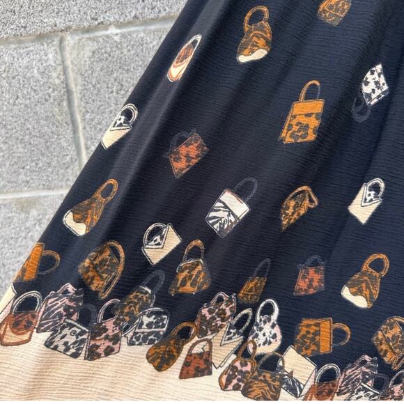 Vintage Stonebridge Plus Size 2X Midi Boho Skirt Elastic Waist Art To Wear Rayon - Picture 4 of 8